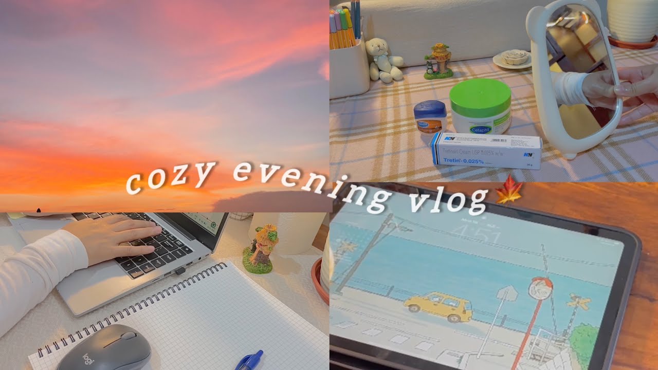 cozy evening routine🍁|calm & productive 👩🏻‍💻