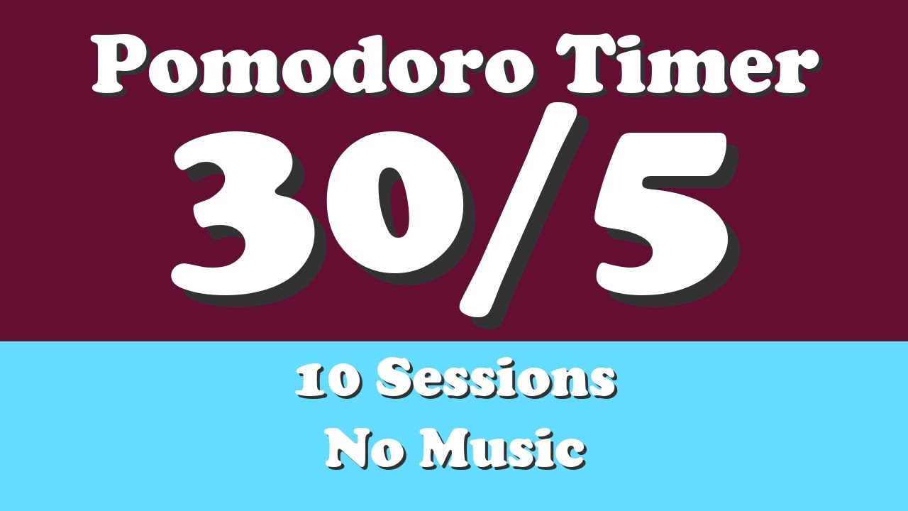 Pomodoro Timer 30/5 | No Music | Bell Ring | Peach & Lavander