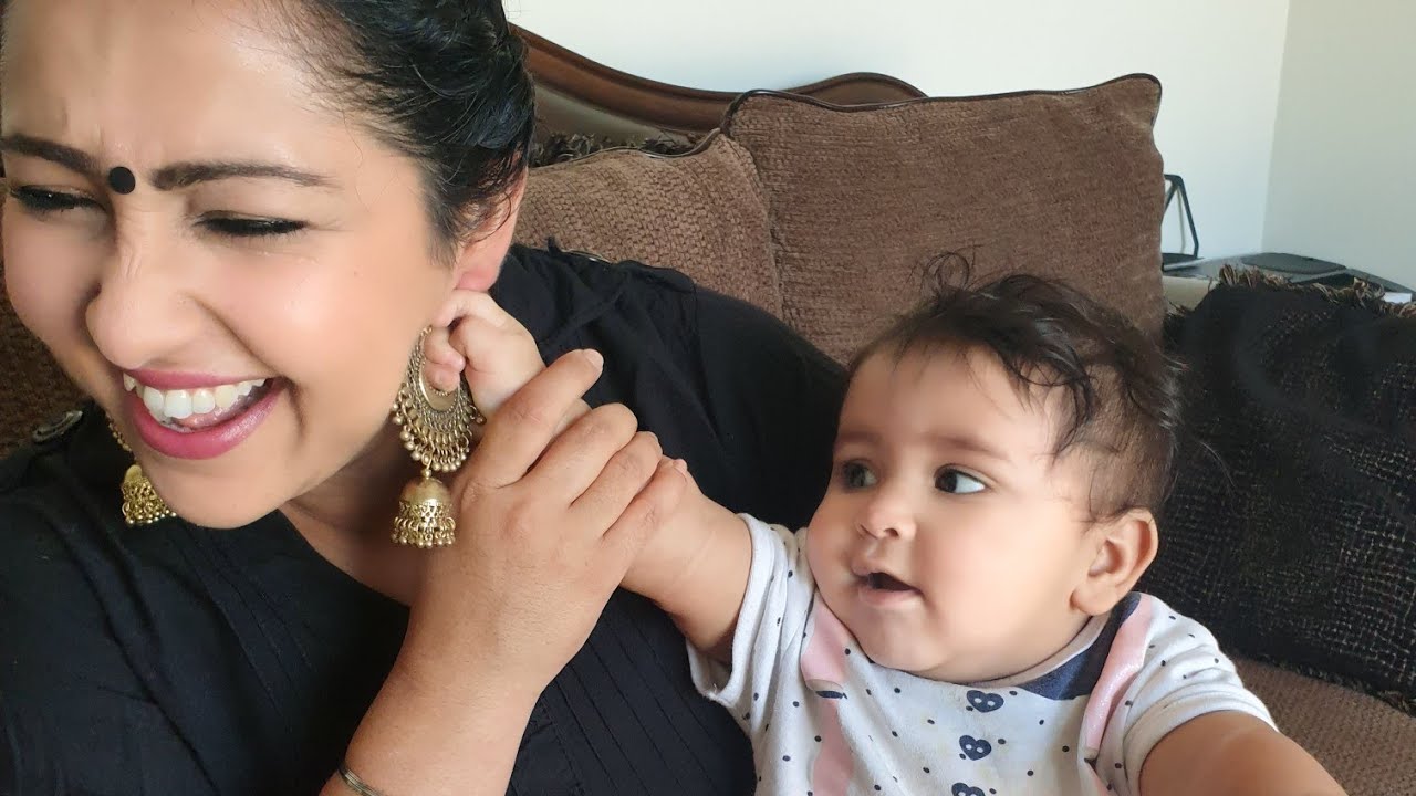 Maa Mother Bebe Mummy Mum Mommy [Love of a Mother] Our Cute BABY NADAR Grabbing His Mum's EARRINGS