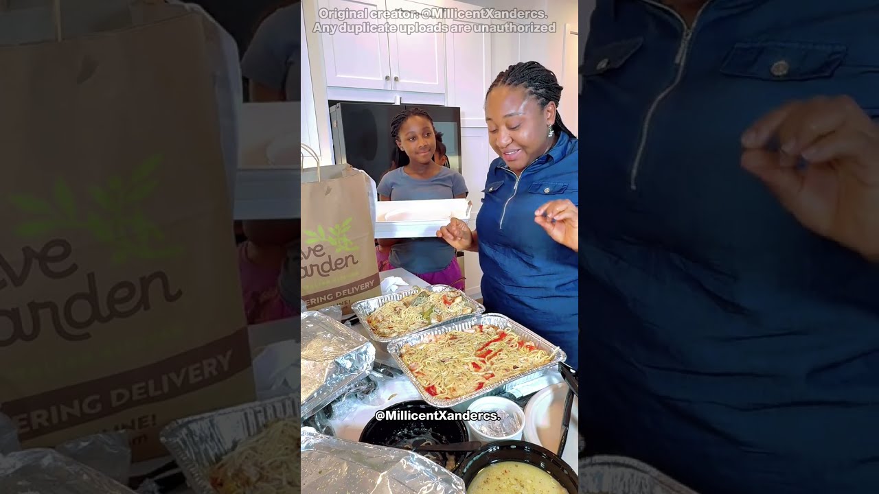 Ужин со мной для моей семьи из 7 человек: сегодня мы будем есть в Olive Garden.