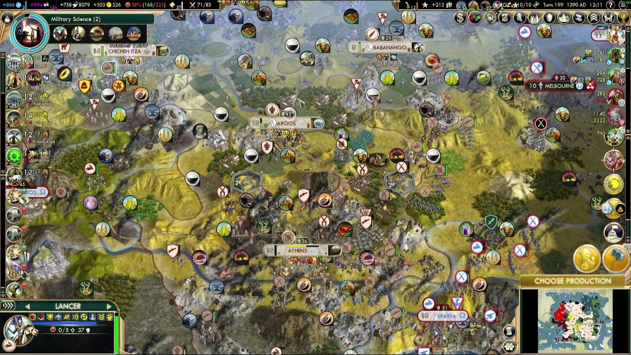 Civ5 Vox Populi game009 Zulu Citrus part 5 Into the Industrial