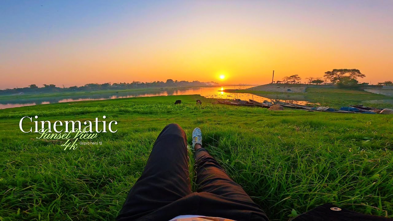 Cinematic Sunset View | 4K Village | GoPro