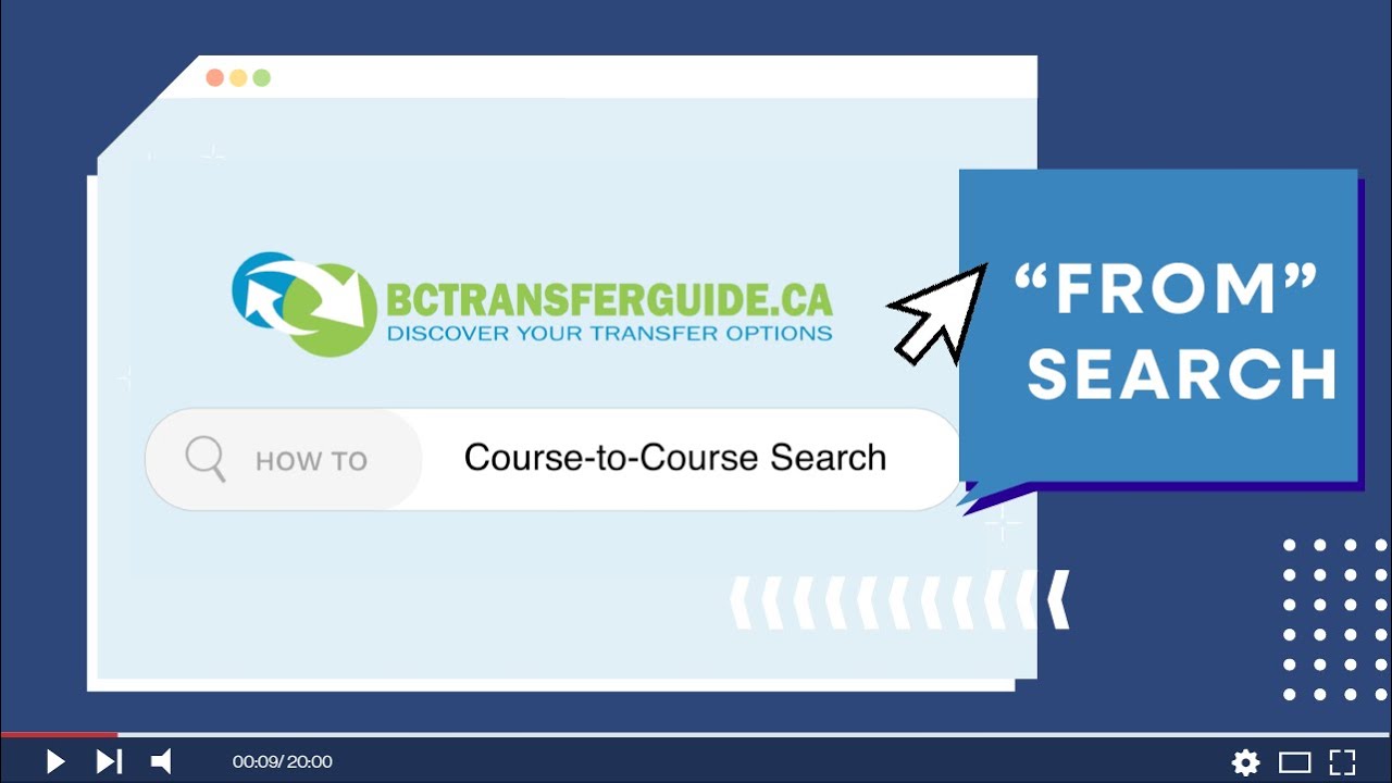 How To Use the BC Transfer Guide's Course-to-Course 
