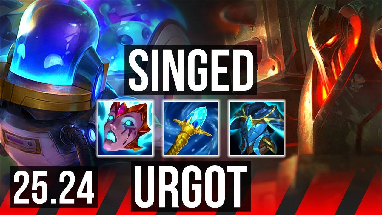 SINGED vs URGOT (TOP) | Good KDA: 11/2/10 | KR Master | 25.24