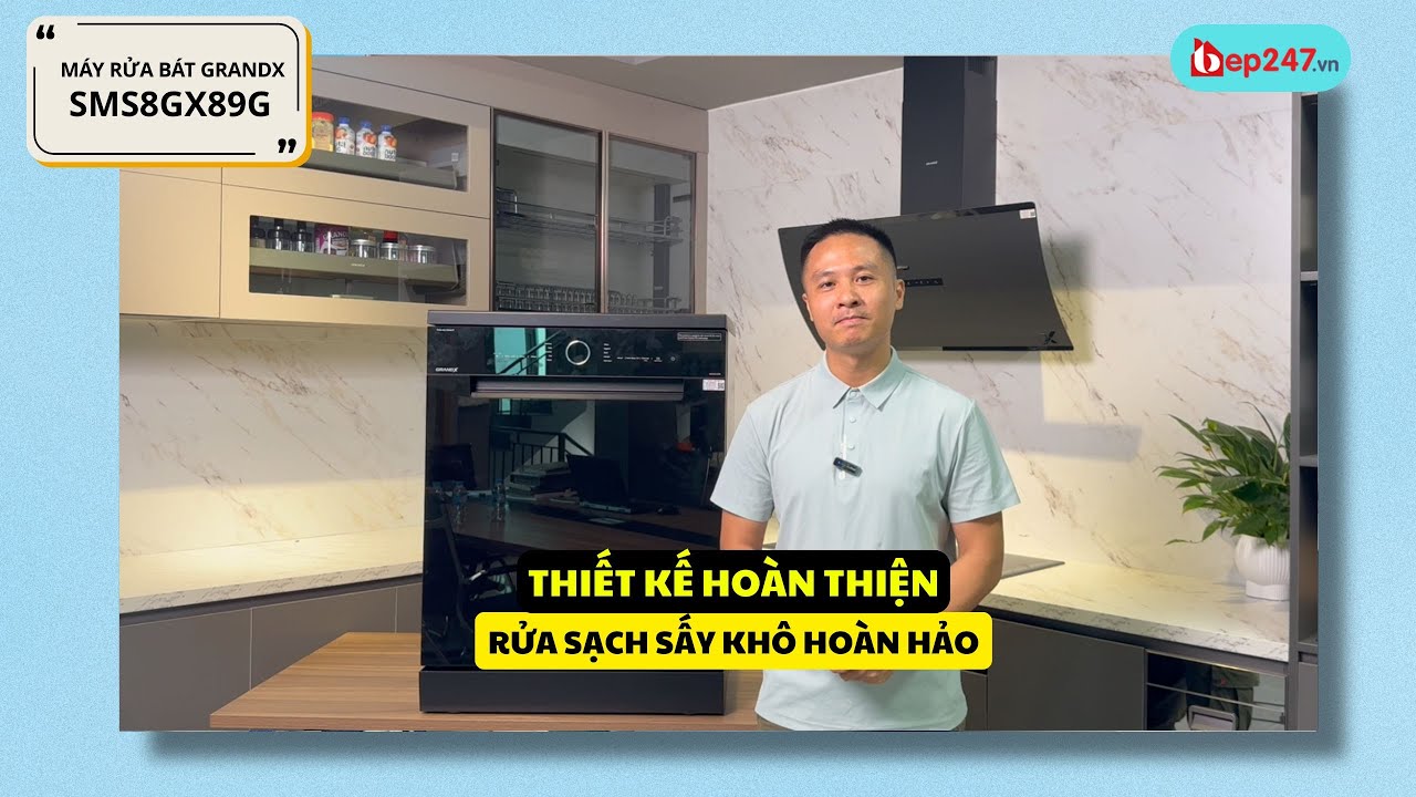 Máy Rửa Bát GrandX SMS8GX89B | Chiều Lòng Người Tiêu Dùng | BEP247.vn