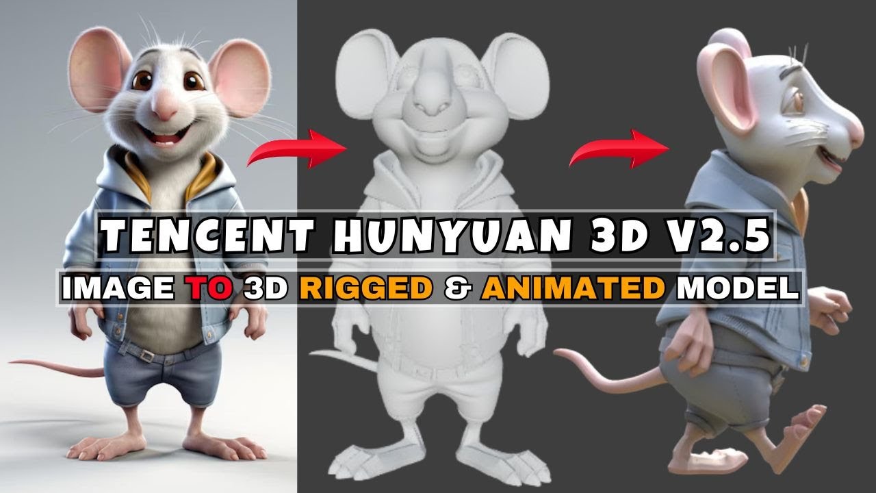 Tencent Hunyuan 3D v2.5 | Create Next-Level Rigged & Animated 3D Models from Image