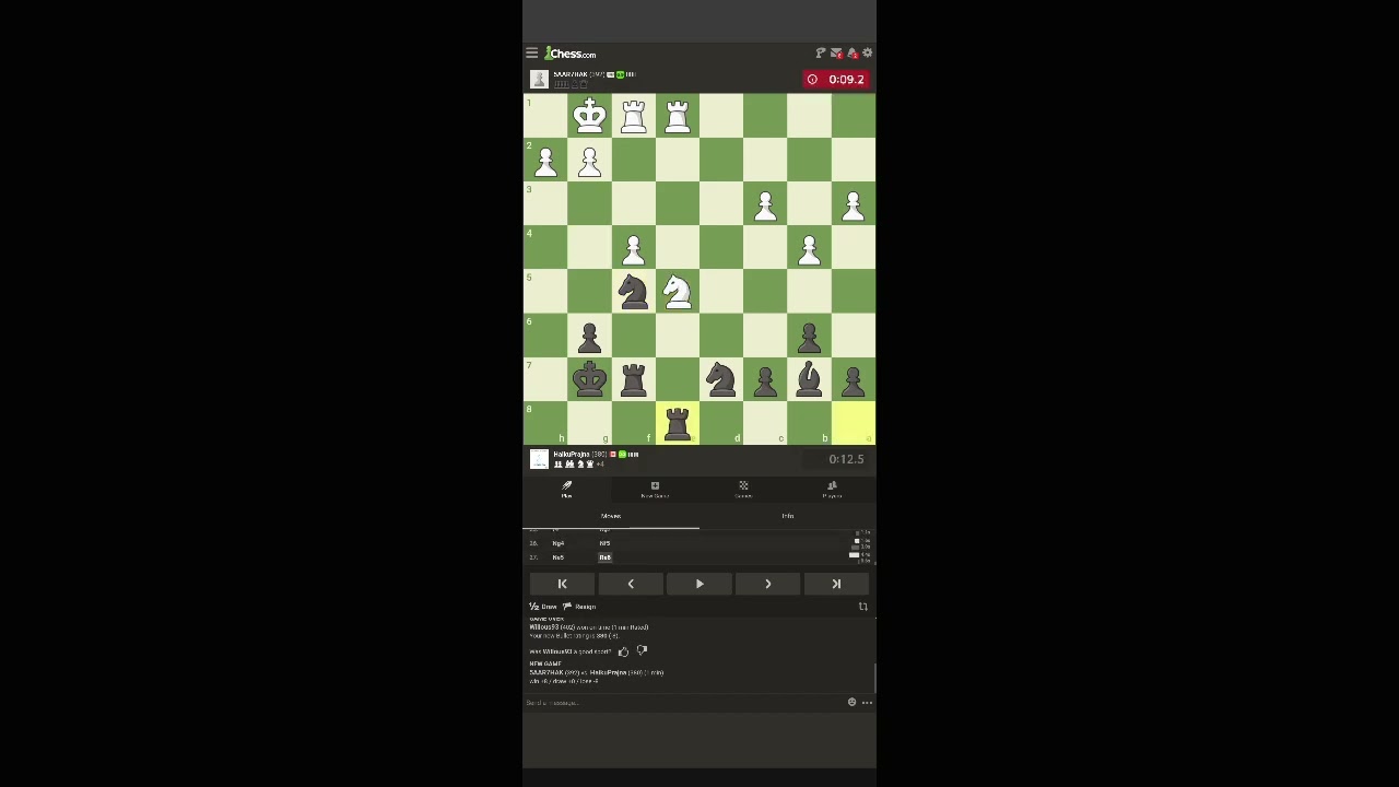 playing mobile chess\ despite being casual\ with a low rating . HaikuPrajna . Chess . No Commentary