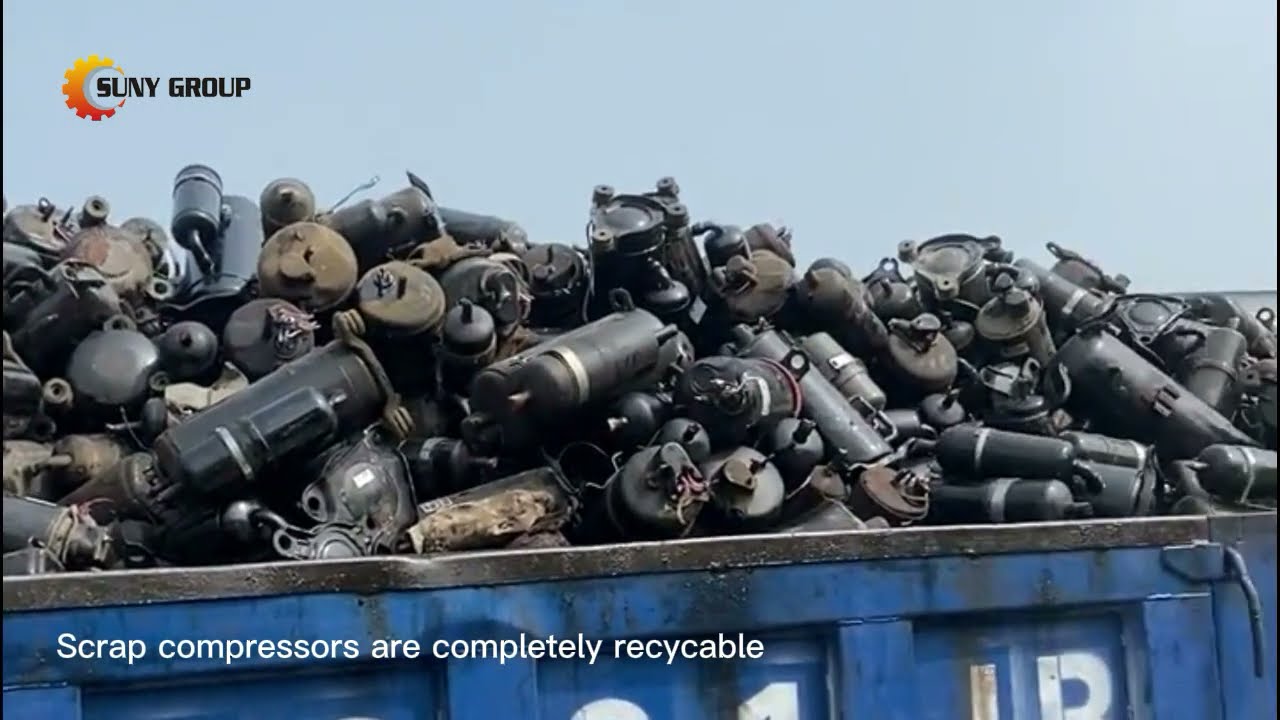 Steps for Compressor Recycling | Black Motor Dismantling & Separating Process