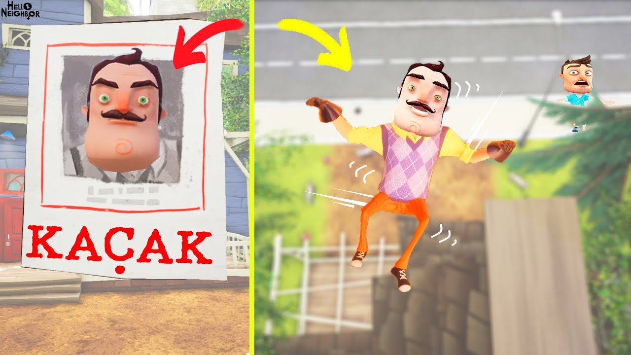 KAÇAK WİLSON ÇATIDAN ATLADI 😱 Hello Neighbor Aranıyor