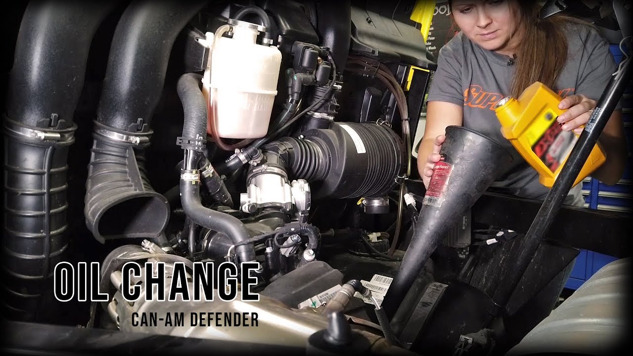 How to change the engine oil on Can-Am Defender
