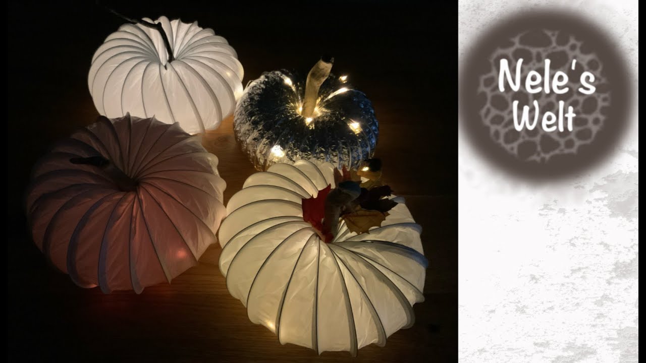 Kürbis aus Abluftschlauch, Leuchtkürbis, Lampion, Wohnaccessoires, Herbst, DIY Anleitung by NeleC.