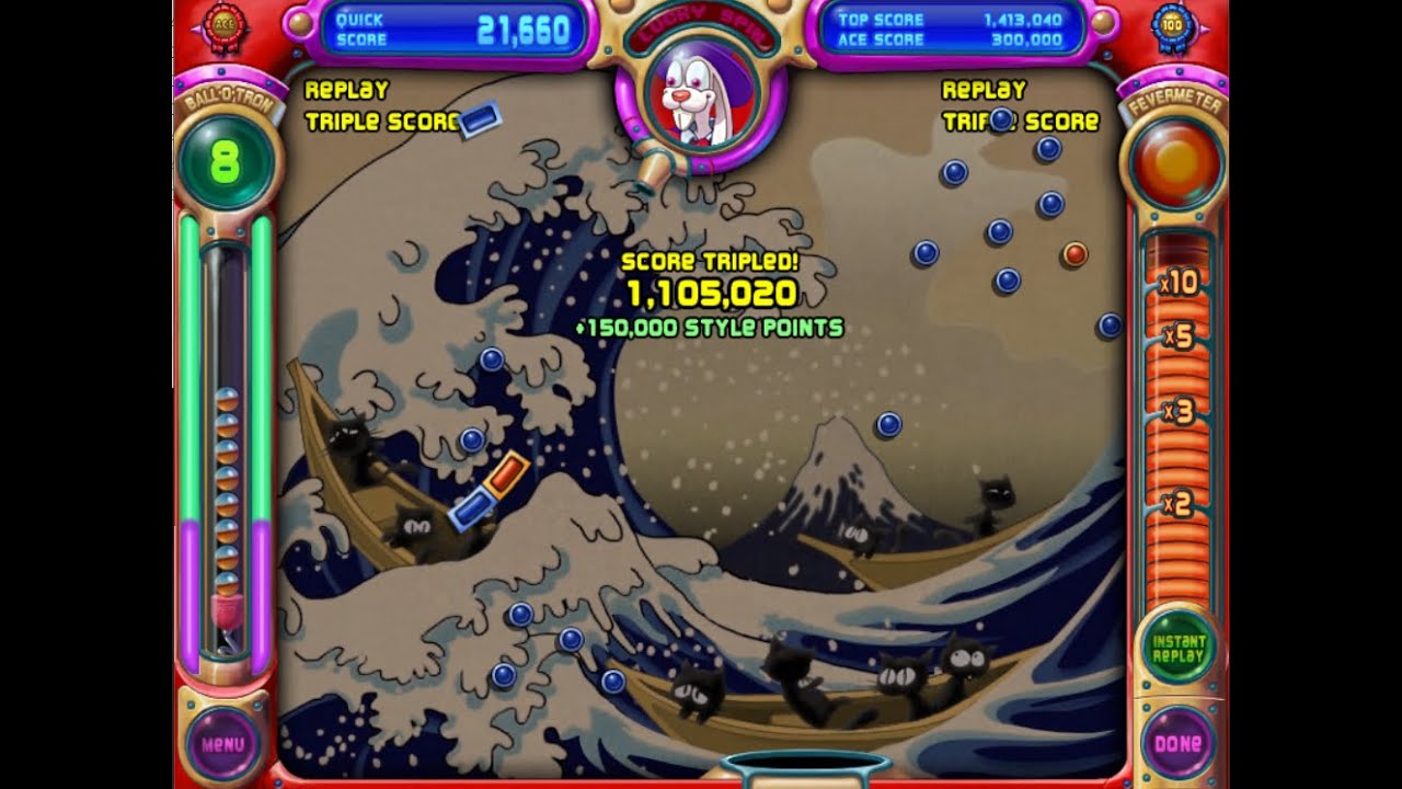 Peggle Nights 1+ million shots
