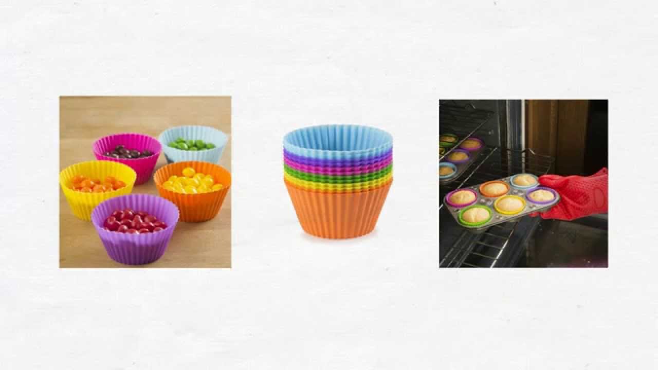 Prime Kitchen Silicone Baking Cups - Premium Quality Nonstick Reusable Liners Molds