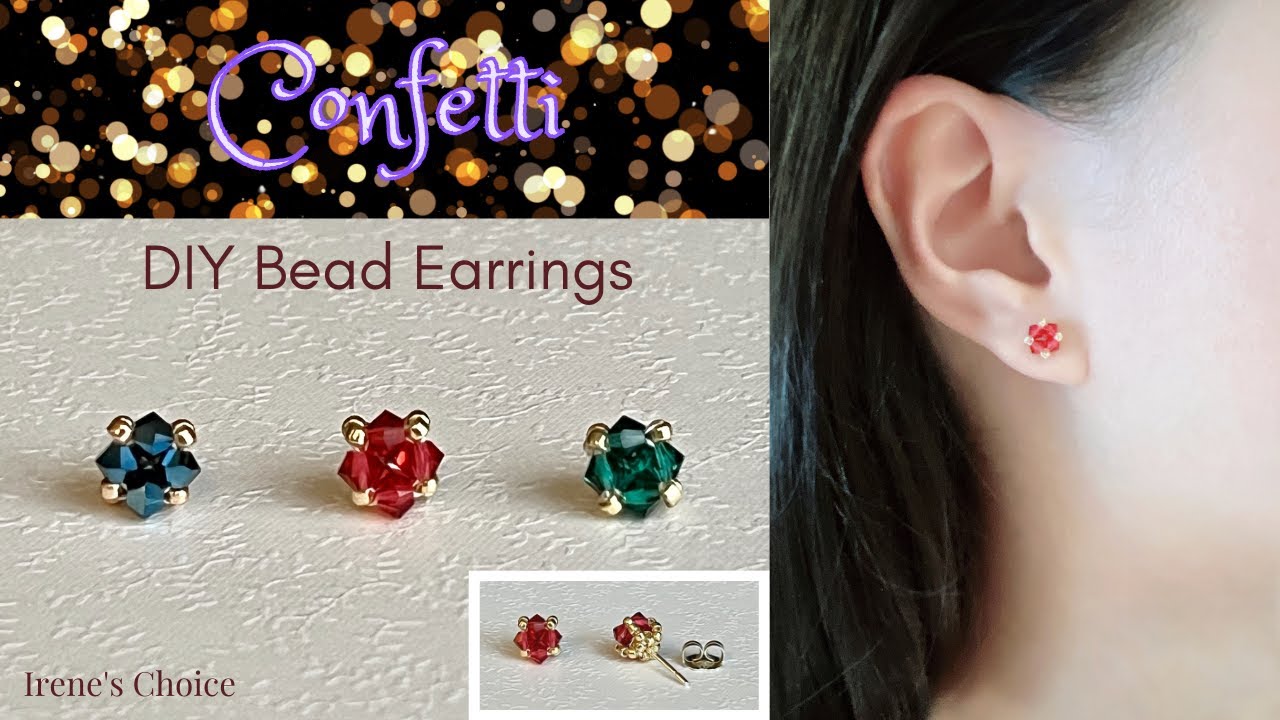 How to Make Confetti Stud Bead Earrings