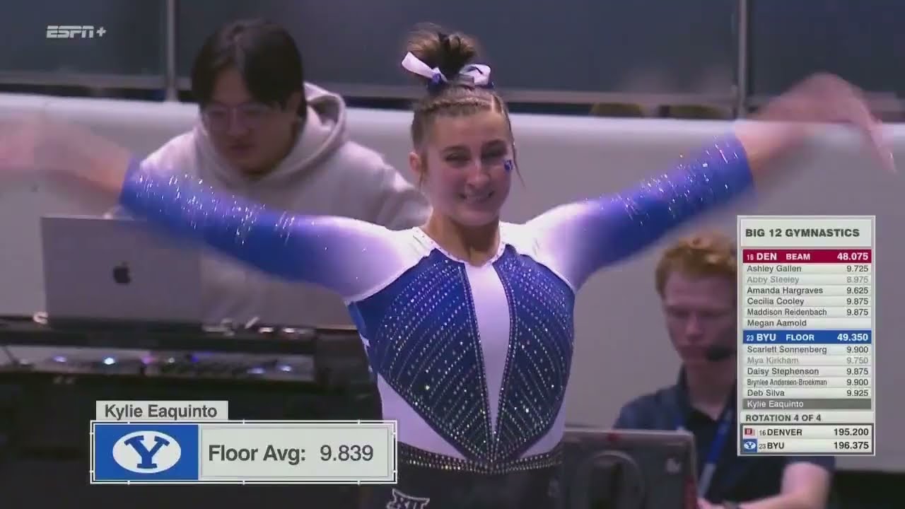 BYU's Kylie Eaquinto 9.950 Floor Routine vs. Denver | 2026 Big 12 Gymnastics