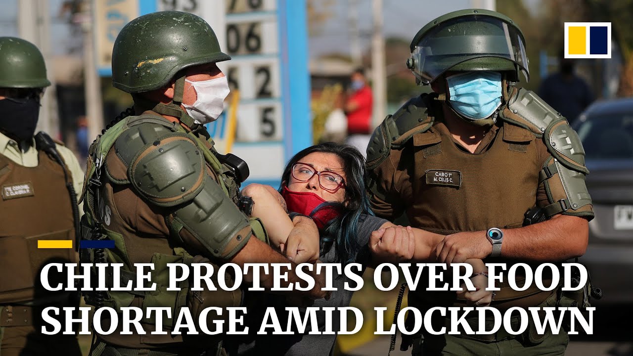 Coronavirus: Chile&rsquo;s poor clash with police amid lockdown and food shortages