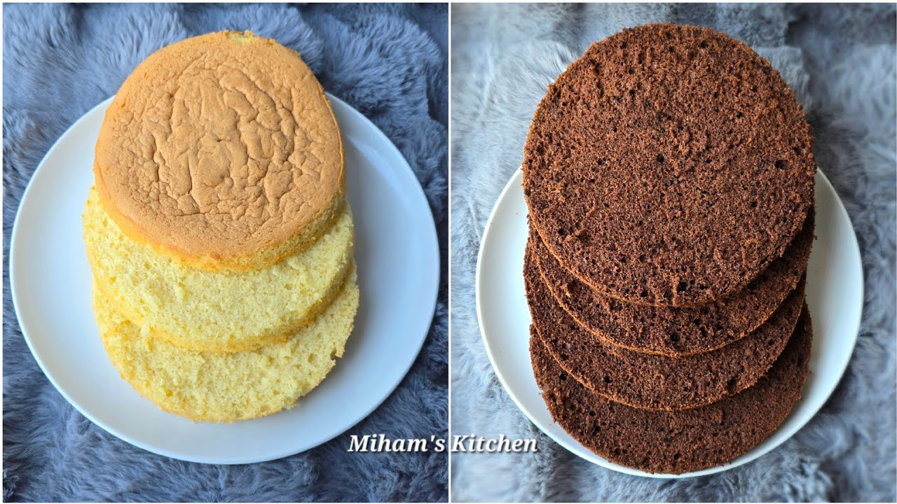 Perfectly Baked Vanilla & Chocolate Sponge Cakes Recipe👌😋 Recipe #82