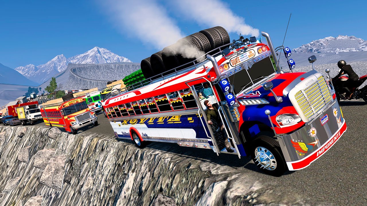 El Bus Mas Peligroso De Guatemala Se Accidenta a Alta Velocidad American Truck Simulator