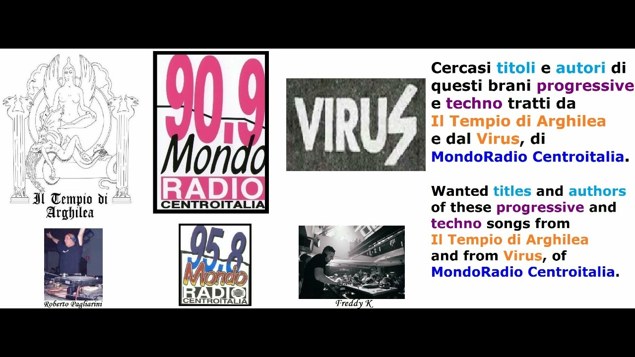 Cercasi info brani progressive de “Il Tempio di Arghilea” e techno del “Virus”. INFO SONGS PLEASE.