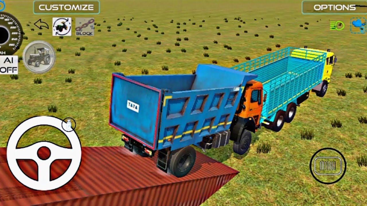 Driving Truck And Uploading Stone For Dumper in Game || #truck #dumper #tractor #jcb #thar #games 
