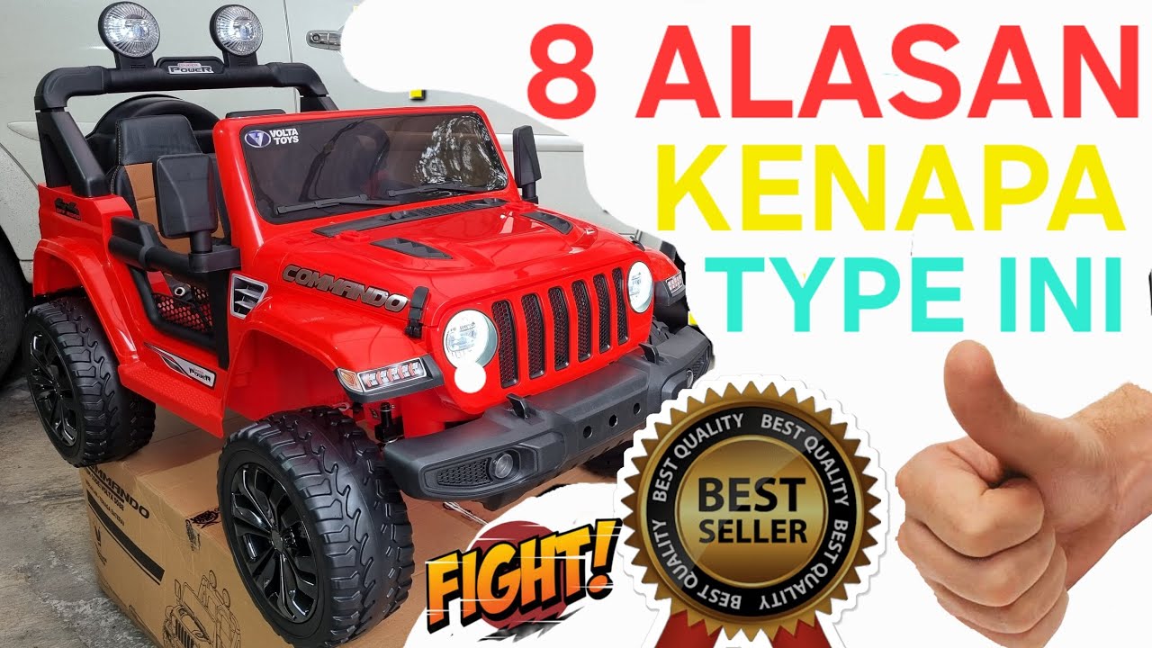 BEST SELLER Commando SHP VOLTA 5088 Ban Karet Mainan Anak Mobil Aki JEEP Electric Kids Car Toys
