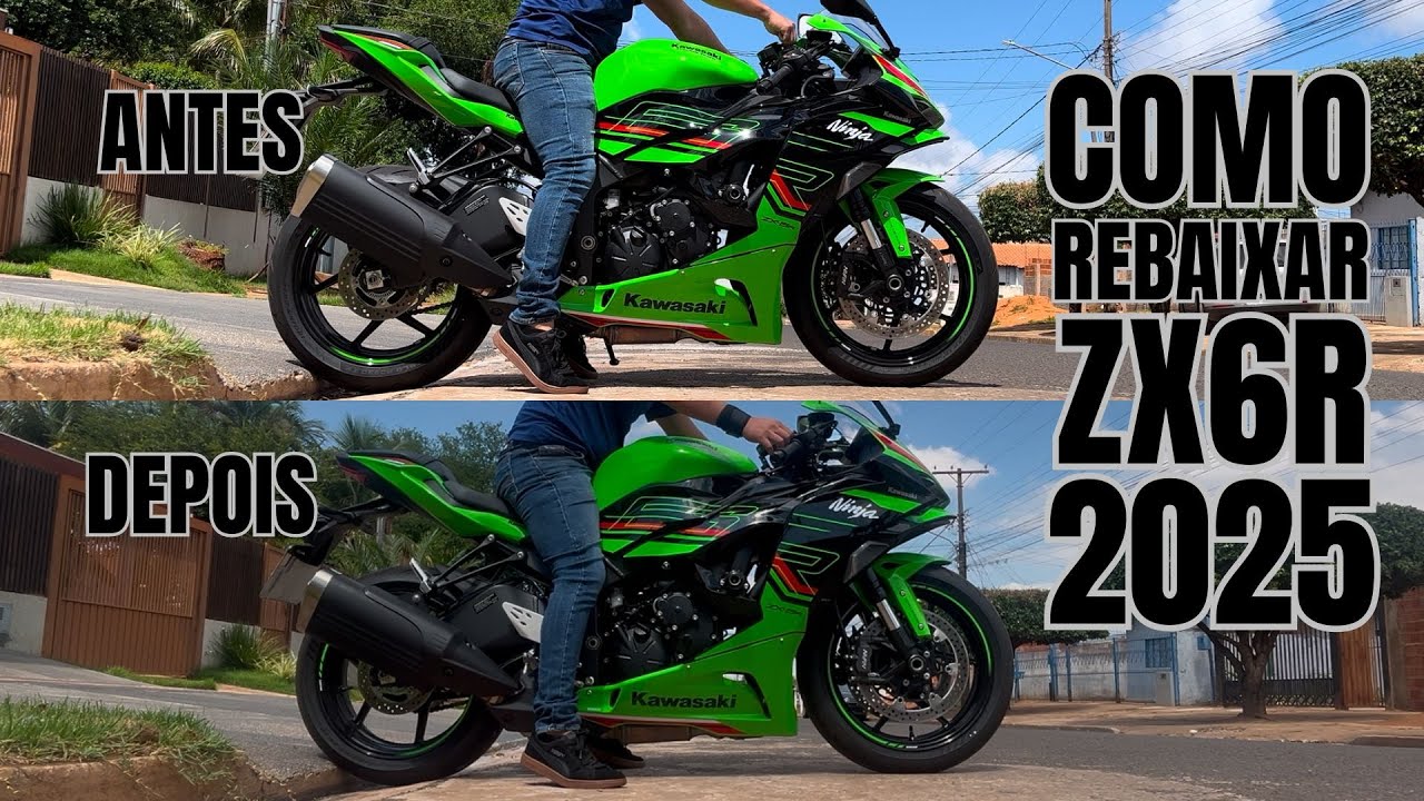 COMO REBAIXAR A ZX6R 2025 - DIMINUIR ALTURA - KAWASAKI