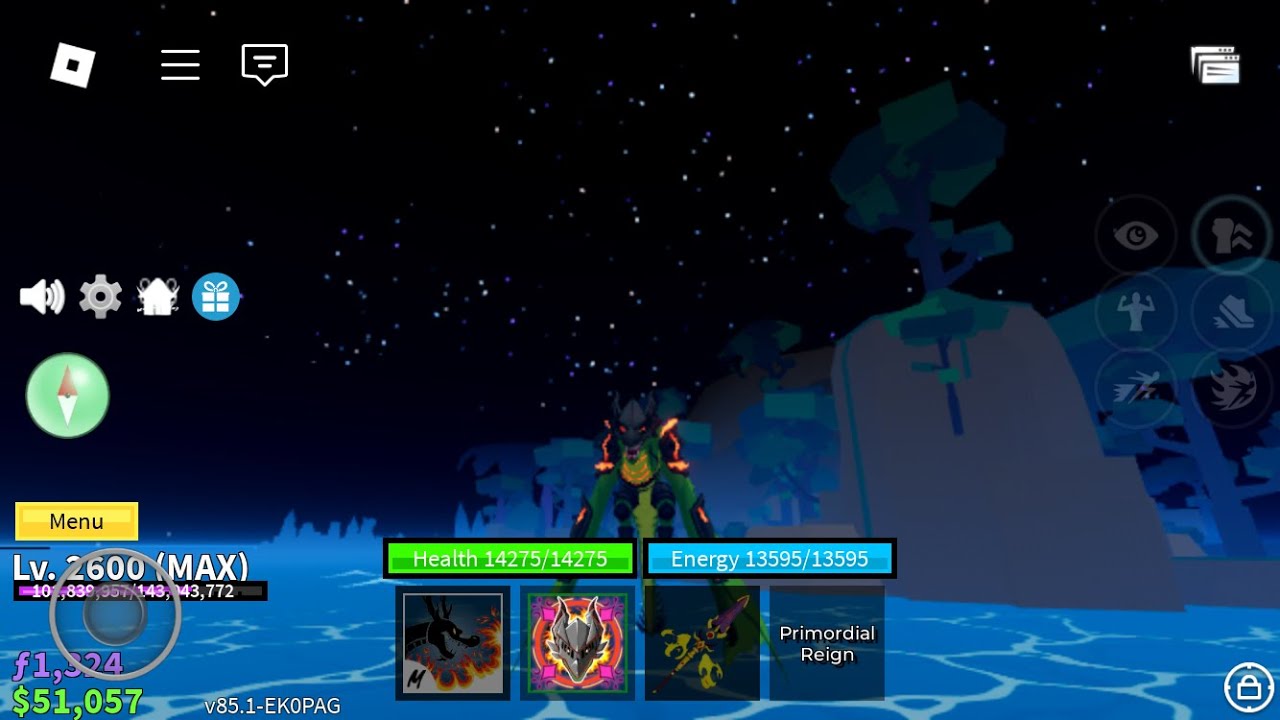 Showcasing the west dragon on mobile in blox fruits