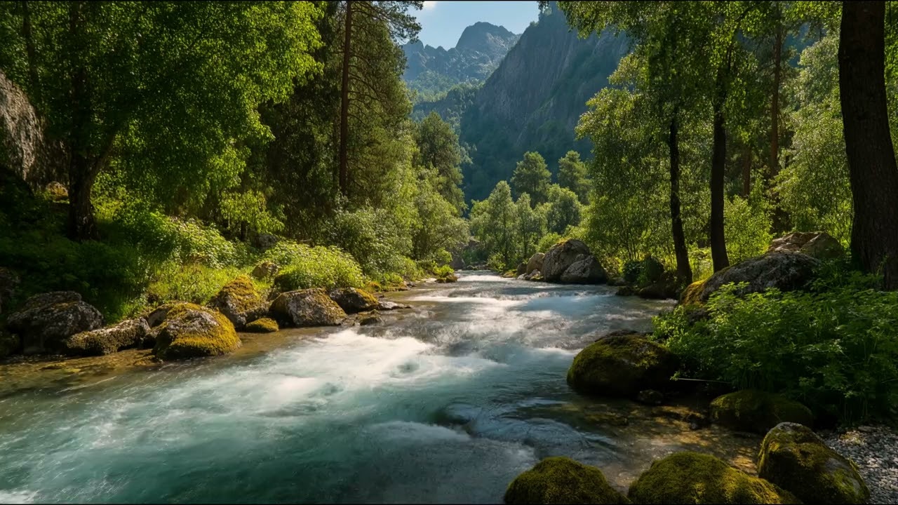 Relaxing Forest Stream Natural Background Sounds