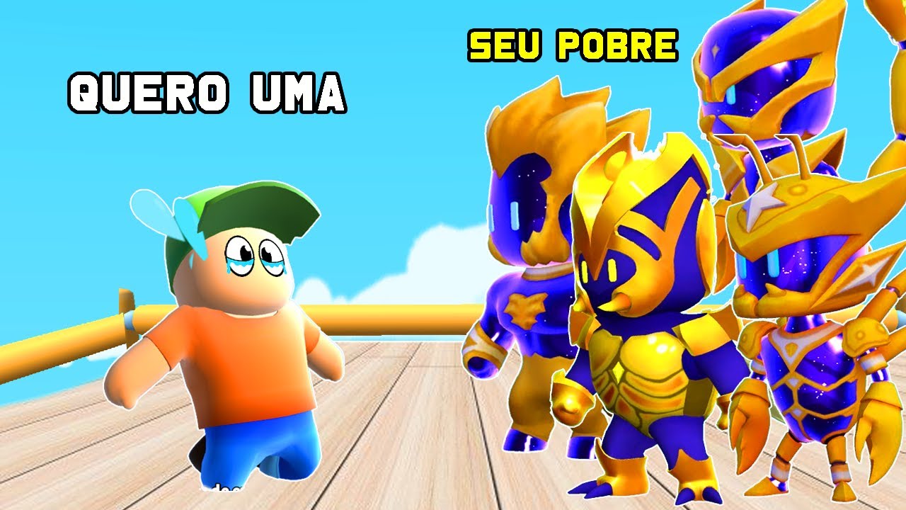 O MENINO POBRE FOI HUMILHADO POR NAO TER SKINS MITICAS DE SIGNO NO STUMBLE GUYS