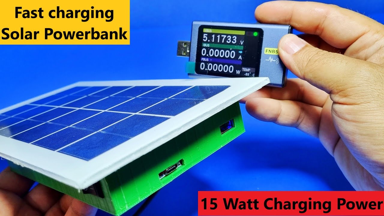 DIY Fast Charging Solar PowerBank — 15 Втч (AFC, QC2.0, QC3.0, FCP/SCP) FNIRSI-FNB58 USB-тестер
