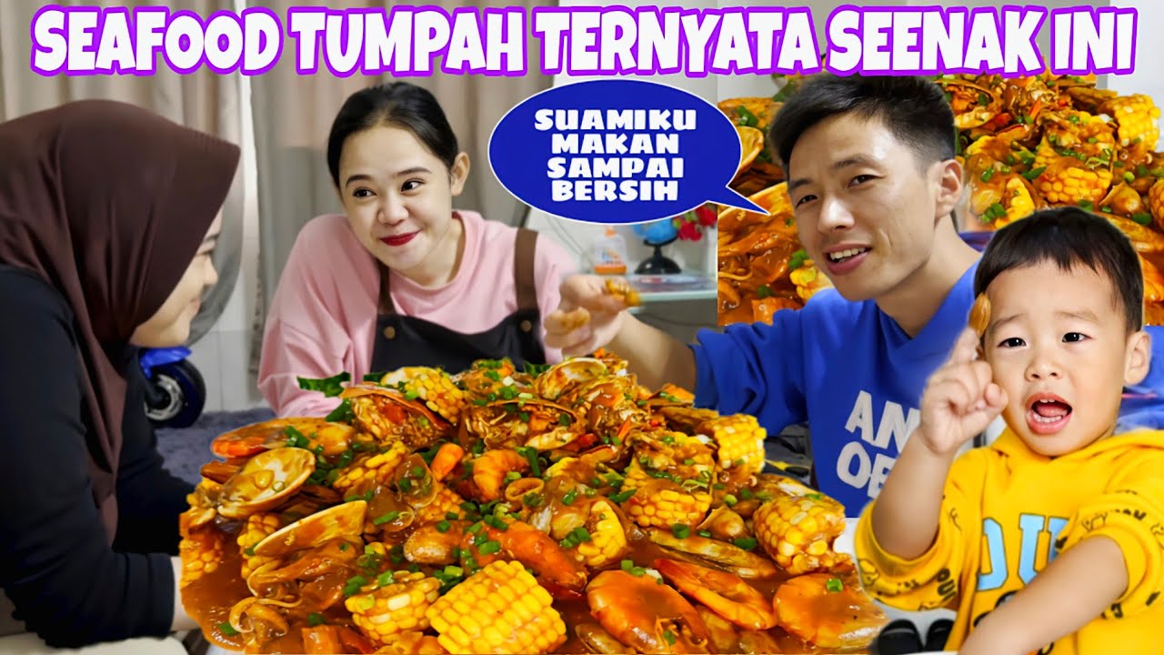 PERTAMA KALI MASAK SEAFOOD TUMPAH DI CHINA,KELUARGAKU SUKA SEKALI SEWAJAN LUDES SEKETIKA‼️