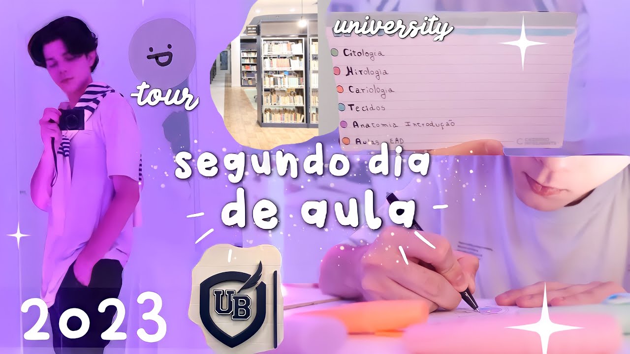 MEU SEGUNDO DIA DE AULA (tour pela universidade, estudos e letterings)