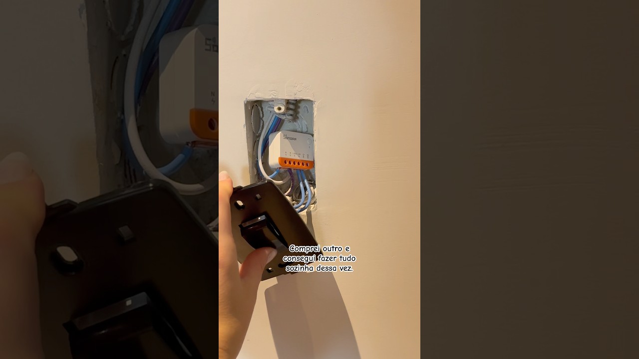 Sonoff mini 4: troquei sozinha, fácil de instalar. Alexa desliga luzes 