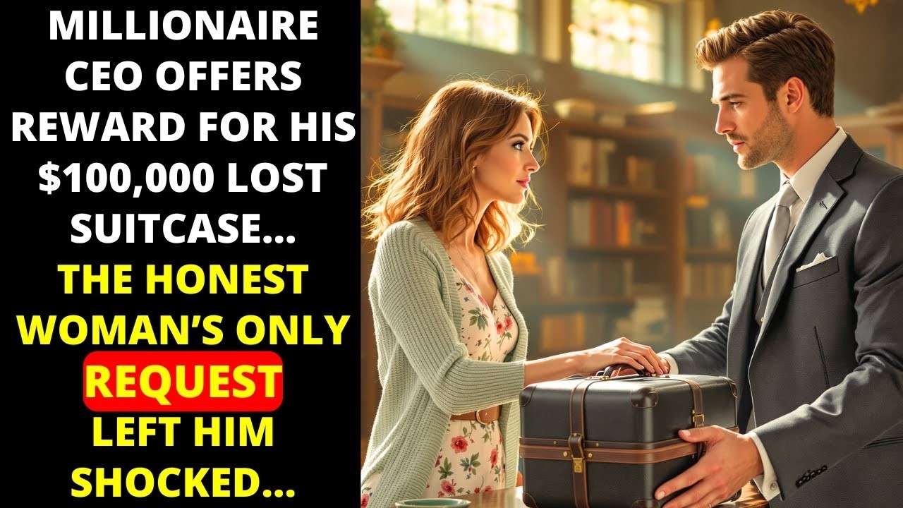 MILLIONAIRE CEO OFFERS REWARD FOR $100K SUITCASE    HONEST WOMAN’S SOLE REQUEST SHOCKS HIM