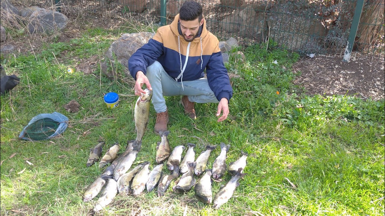 صيد سمك الترويت بي المغرب في امغاس إقليم ازرو 🐟🐟😃