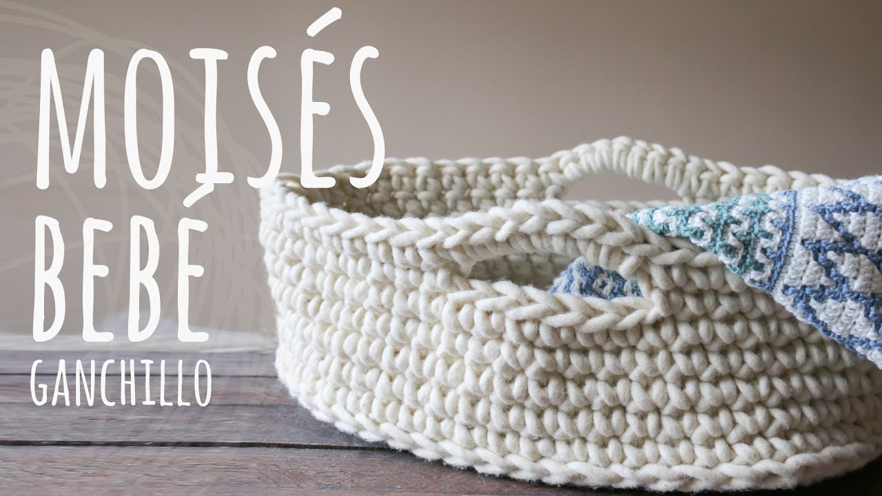 CÓMO TEJER MOISÉS O CAPAZO FÁCIL Y RÁPIDO | Ganchillo - Crochet | Lanas y Ovillos