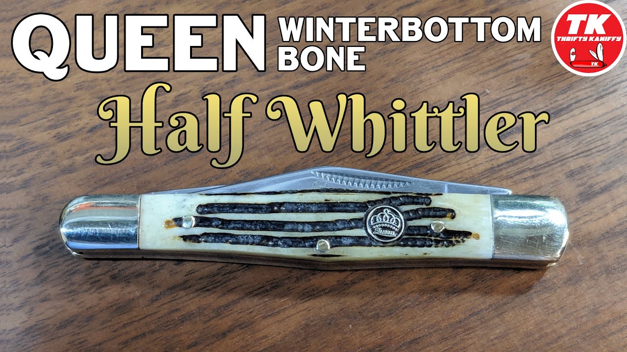 Queen Half Whittler Winterbottom Bone QN47WB Pocket Knife