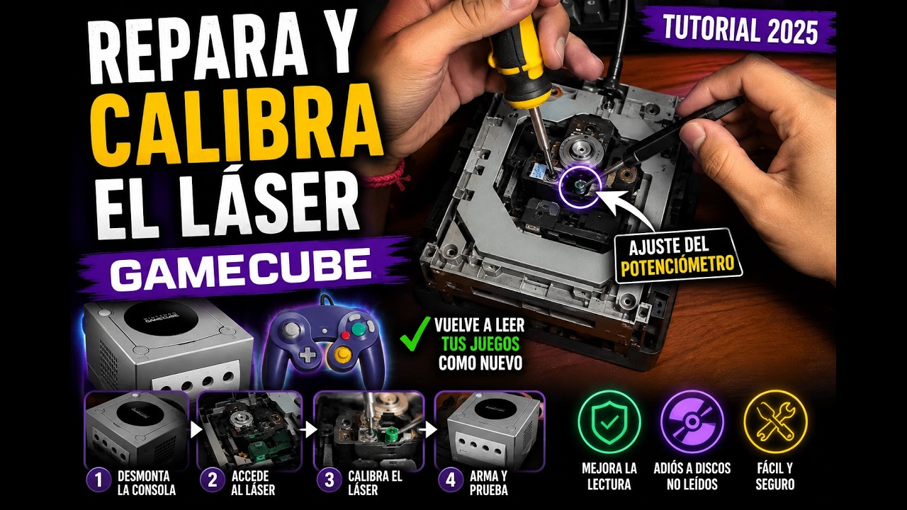 Cómo Reparar y Calibrar el Láser de Nintendo GameCube | Tutorial 2025