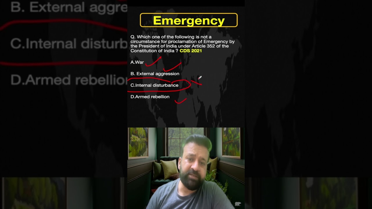Чрезвычайное положение в стране (статья 352) | Государственное устройство Индии | UPSC CDS NDA CAPF