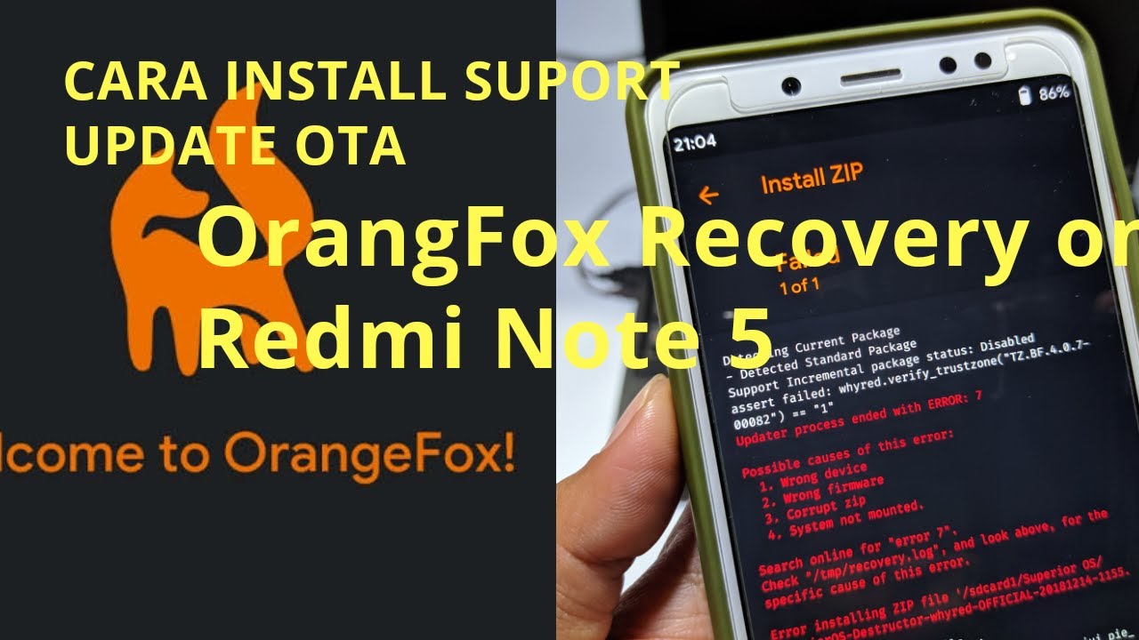 Install OrangeFox Recovery di Redmi Note 5 Pro Miui 11  (WHYRED)