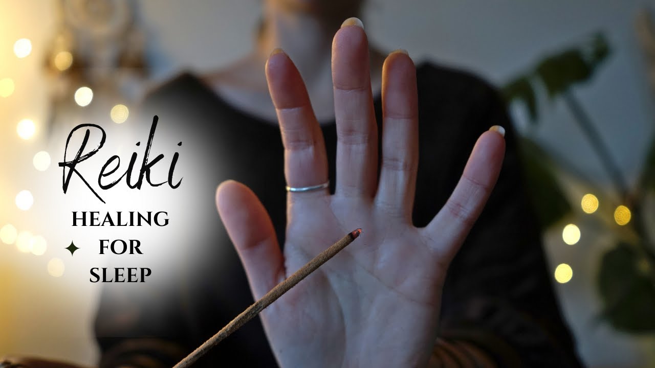 Reiki ASMR ~ Low-Light Energy Healing for Sleep | Hand Movements, Face Touching, Rain Sound