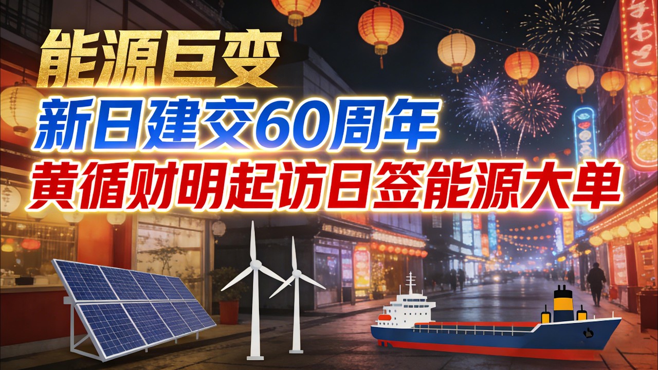 新日建交60周年，黄循财明起访日签能源大单，为什么是日本，为什么是现在？看懂这七个领域合作，十年后你的电费是涨是稳