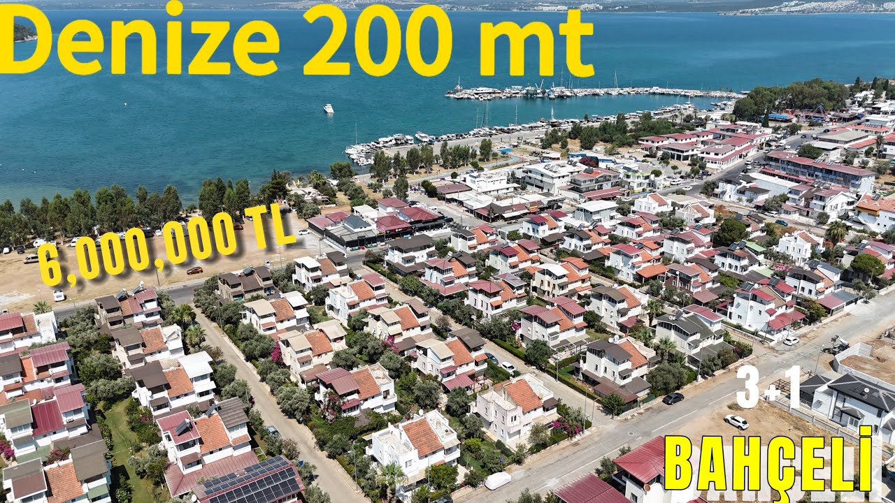 Didim Akbük’te denize 200 adım Merkezi konum 3+1 teraslı bahçeli 6,000,000