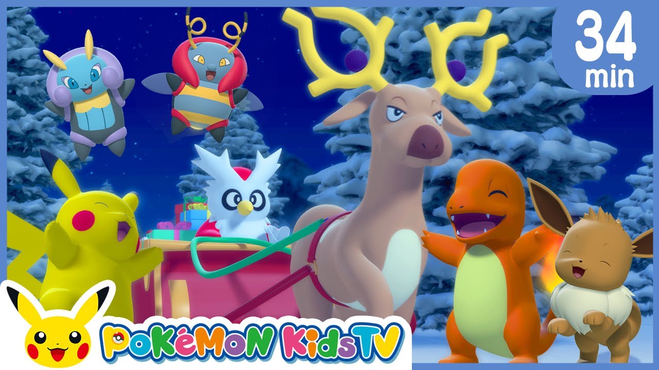 Pokémon Winter Song Collection (34 minutes) | Nursery Rhyme | Kids Song | Pokémon Kids TV​