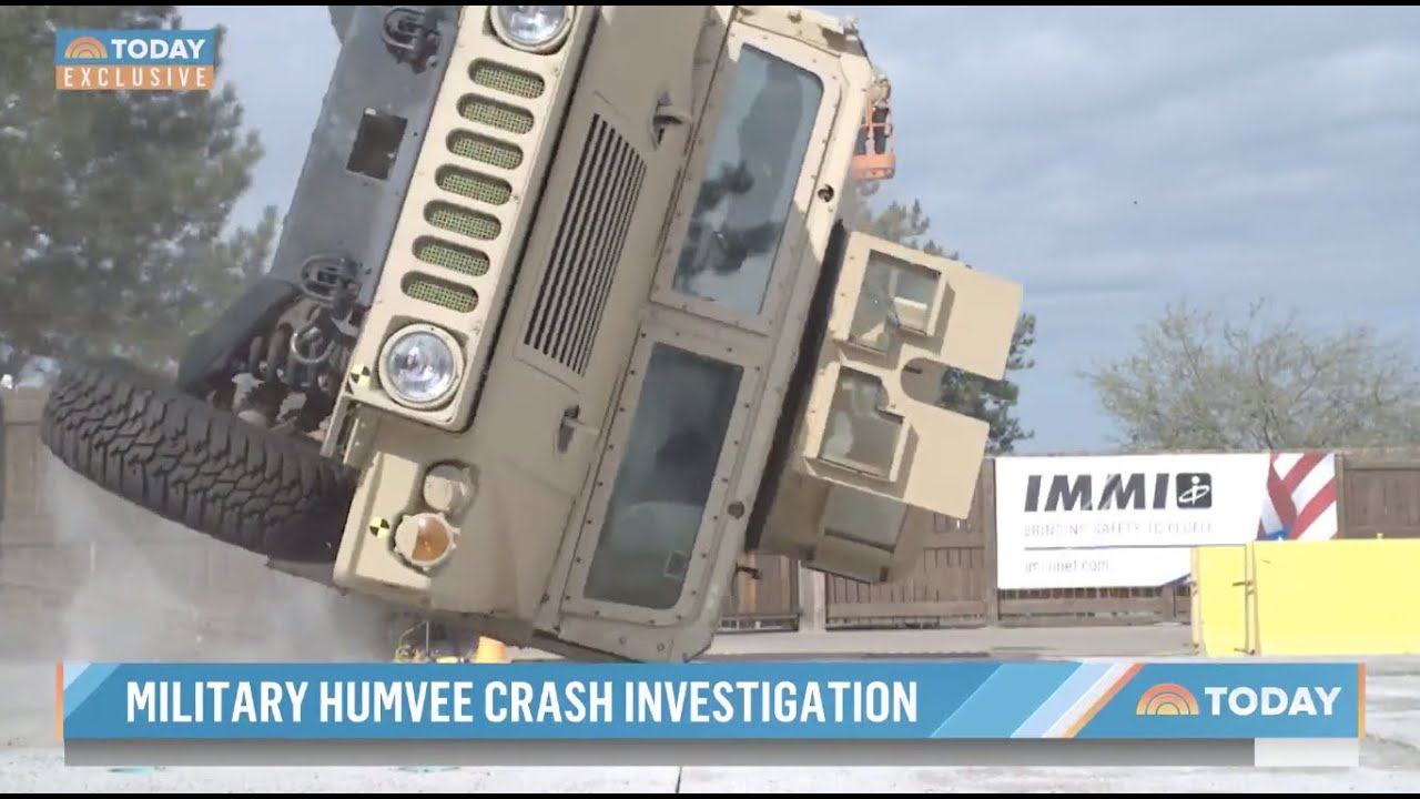 New Airbag development for Humvees - Crash Test Demonstration NBC News Today Show
