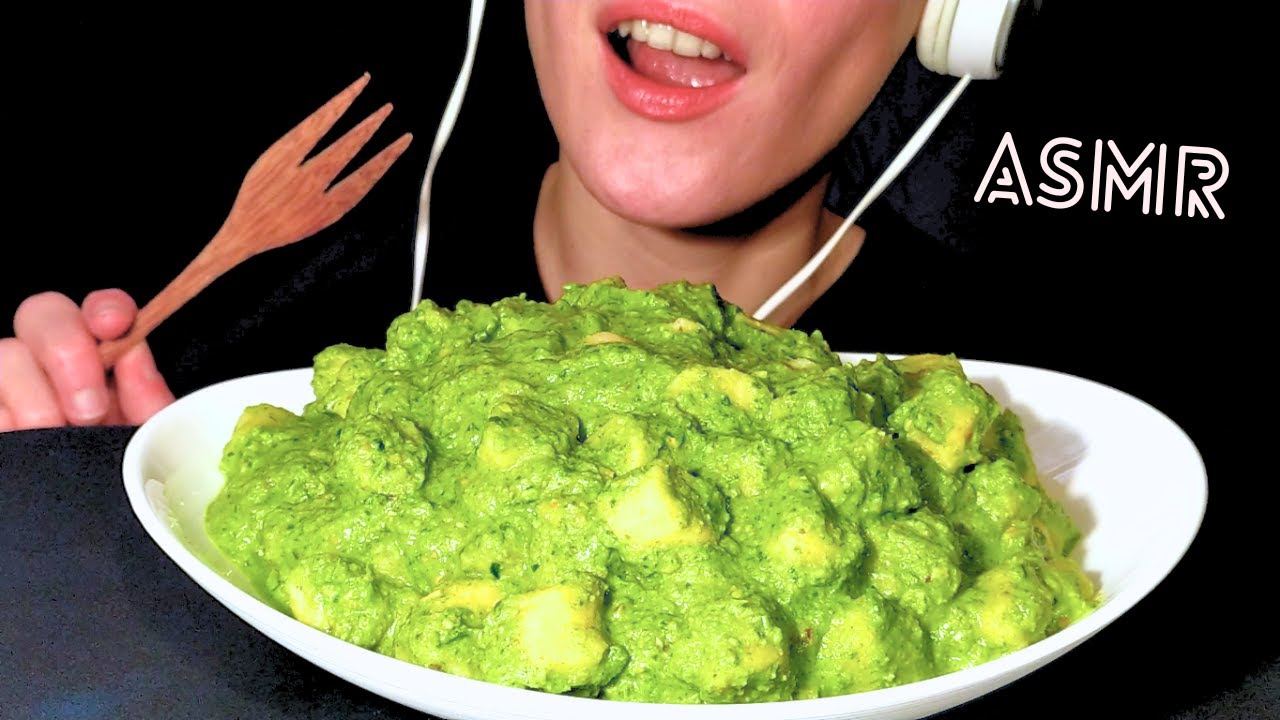 ASMR CREAMY Gnocchi with PEA PISTACHIO PESTO (No Talking|Eating Sounds)