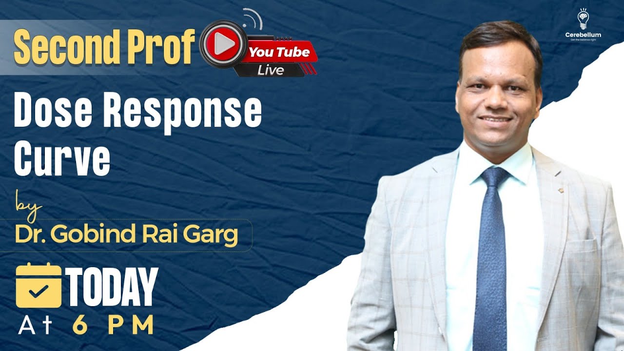 Second Prof:- Dose Response Curve by Dr. Gobind Rai Garg | Cerebellum Academy