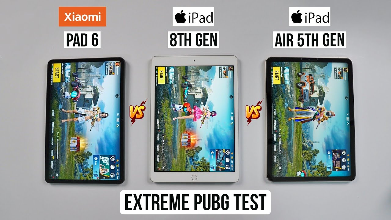 Xiaomi Pad 6 vs iPad 8th Gen vs iPad Air 5 Extreme Pubg Test | Shocking Results 😱