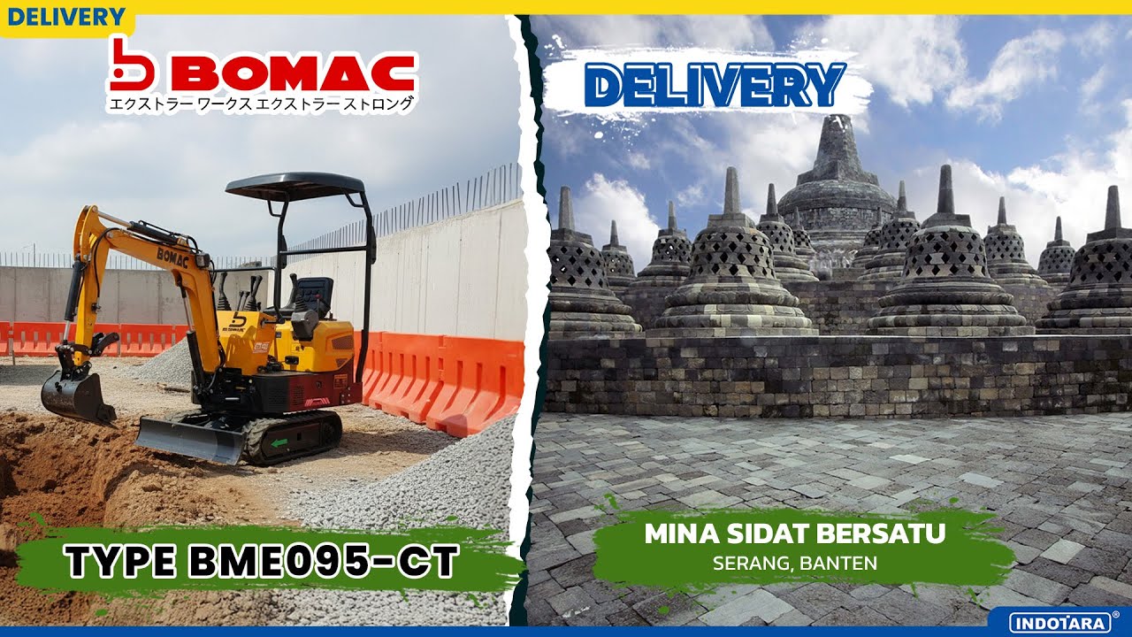 DELIVERY BOMAC EXCAVATOR MINI TYPE BME095-CT MENUJU MINA SIDAT BERSATU