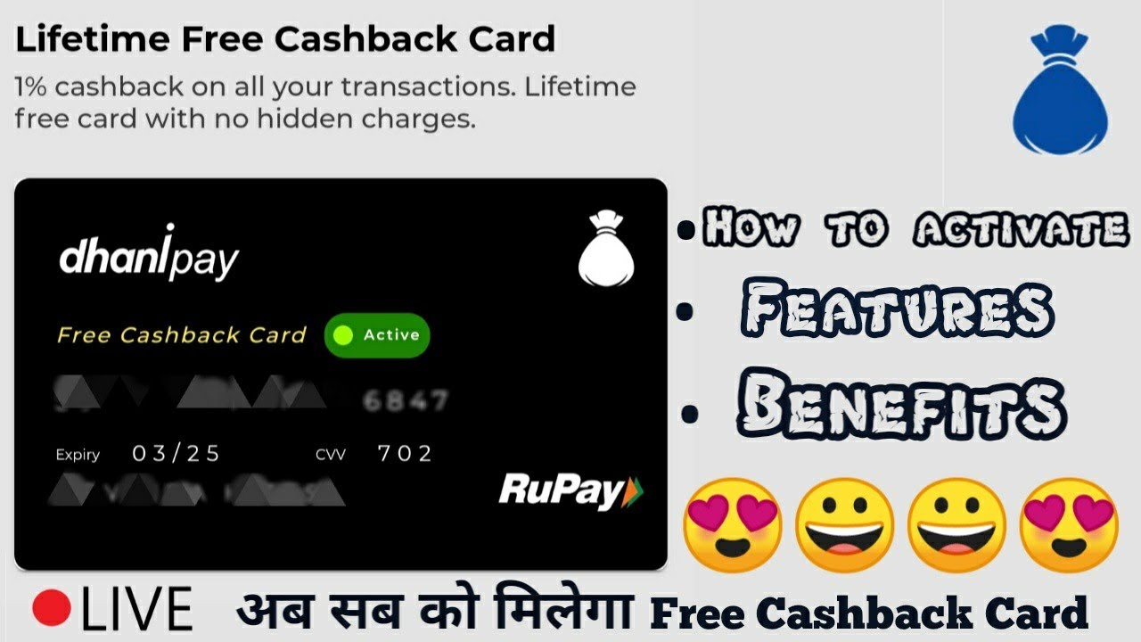 Dhani Free Cashback Card || Lifetime Free Cashback Card || Dhanipay Free Cashback Card || Activate